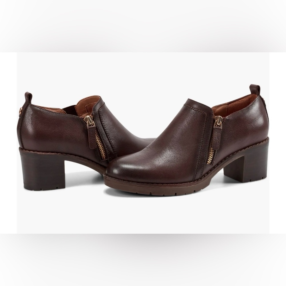 Brown Leather Slip-On Shoes